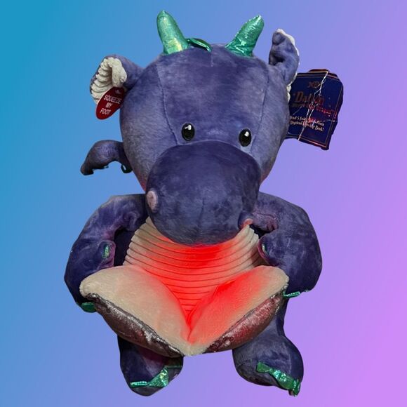 NWT Collections Etc Dalton the Storytelling Dragon Animated Stuffed Plush 12" - Picture 3 of 9